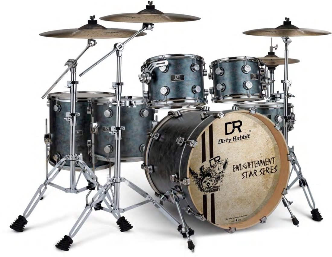 DR-6 6-Piece Birch Drum Set with Remo Heads