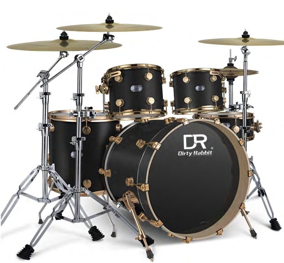 DR-8 Black Gold Birch Acoustic Drum Kit
