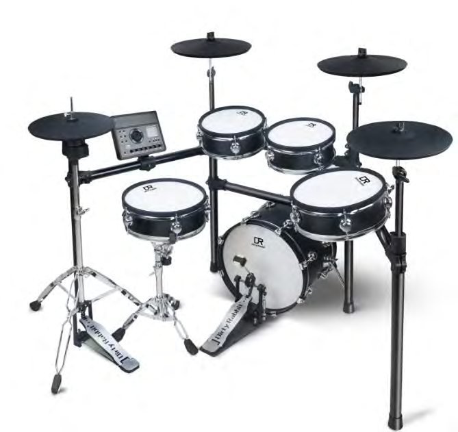 DR-E6 Wood Shell Electronic Drum Kit with Mesh Heads