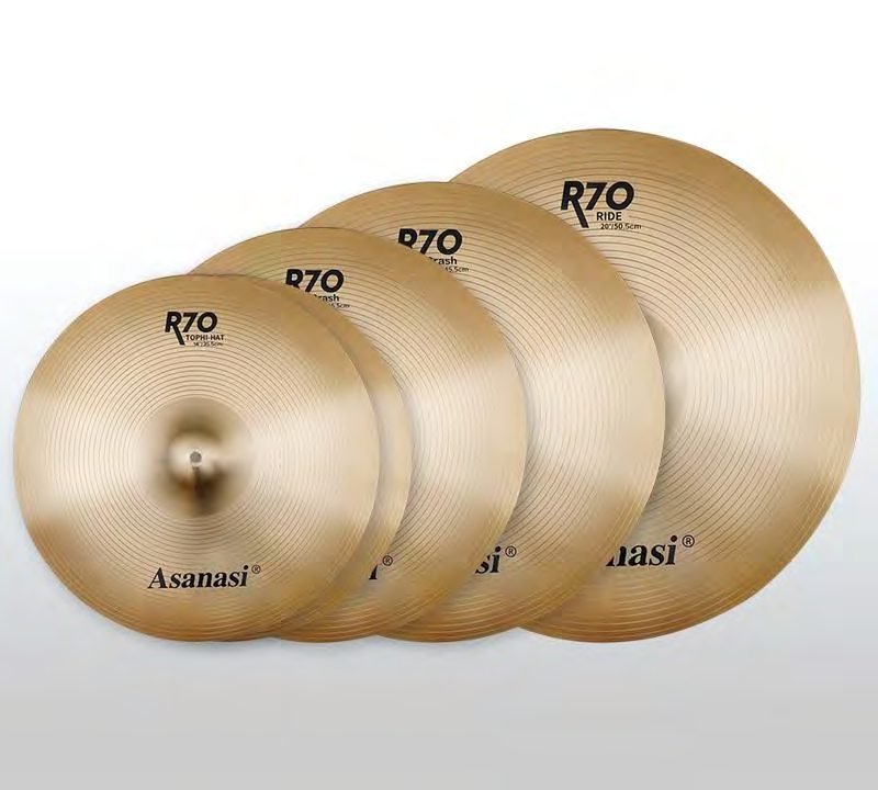 R70 4-Piece Alloy Drum Cymbal Set