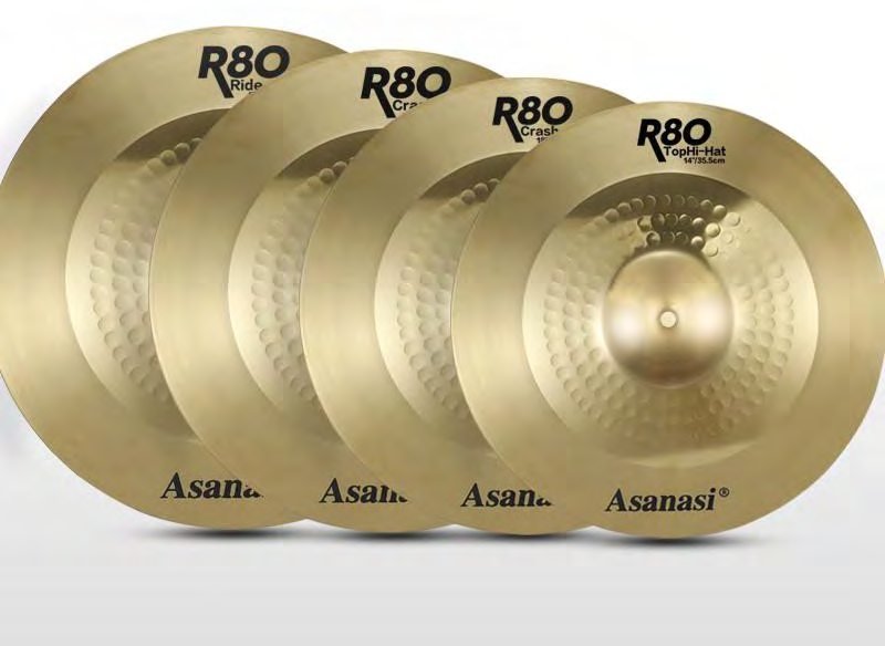 R80 4-Piece Alloy Cymbal Pack for Drum Kits