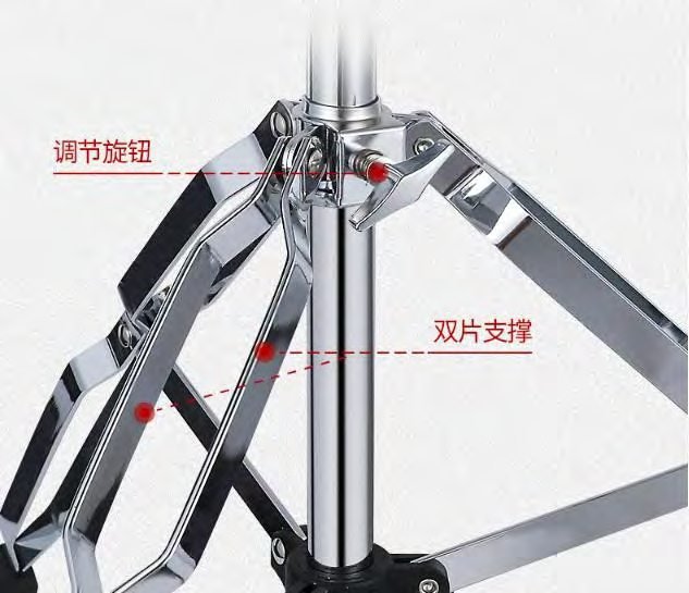 H-200 Double-Braced Hi-Hat Stand with 22mm Tube